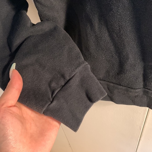 American Apparel Small French Terry Drop Shoulder Sweater Dark Grey - Picture 3 of 4